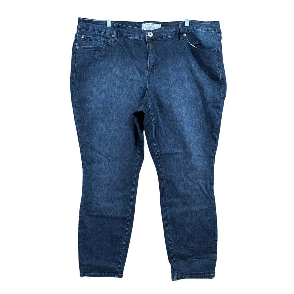 Torrid Womens Jeans Blue Denim High Rise Skinny Casual Wear Stretch 22